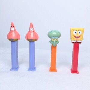 Vintage SpongeBob SquarePants Characters Pez Candy Dispensers Lot *WORKING*